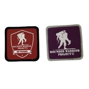 Two Wounded Warrior Project Patches 20 Year Anniversary Sew On Military 2x2